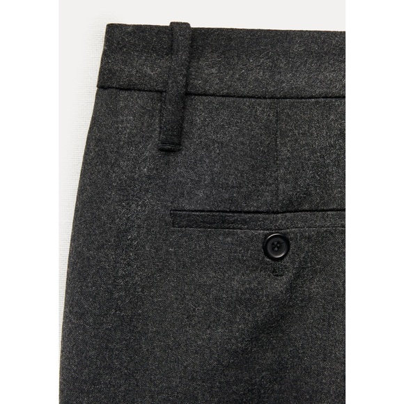 NWT ZARA dark gray wool straight leg trousers size M - Picture 11 of 14